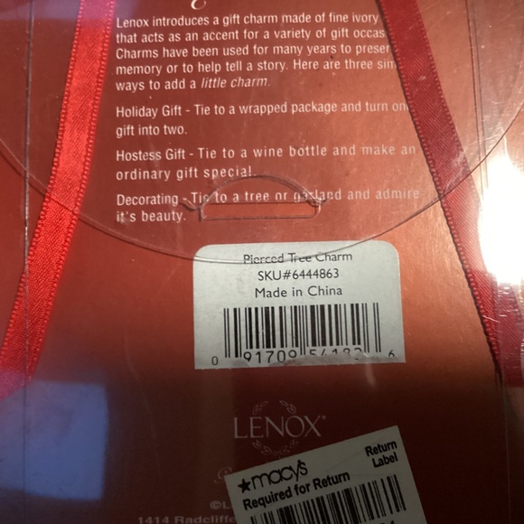 Lenox Charms Pierced Tree Charm New with tag - Picture 6 of 10